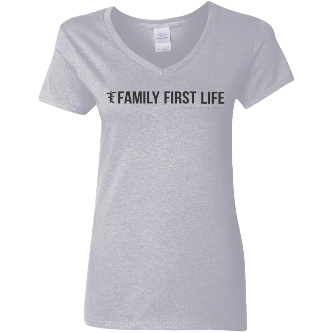 Family First Life Ladies' V-Neck T-Shirt