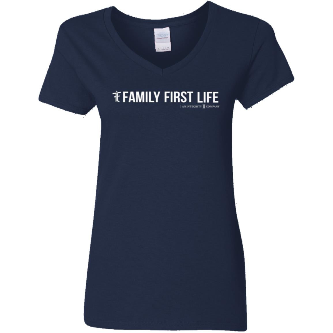 Family First Life Ladies' V-Neck T-Shirt