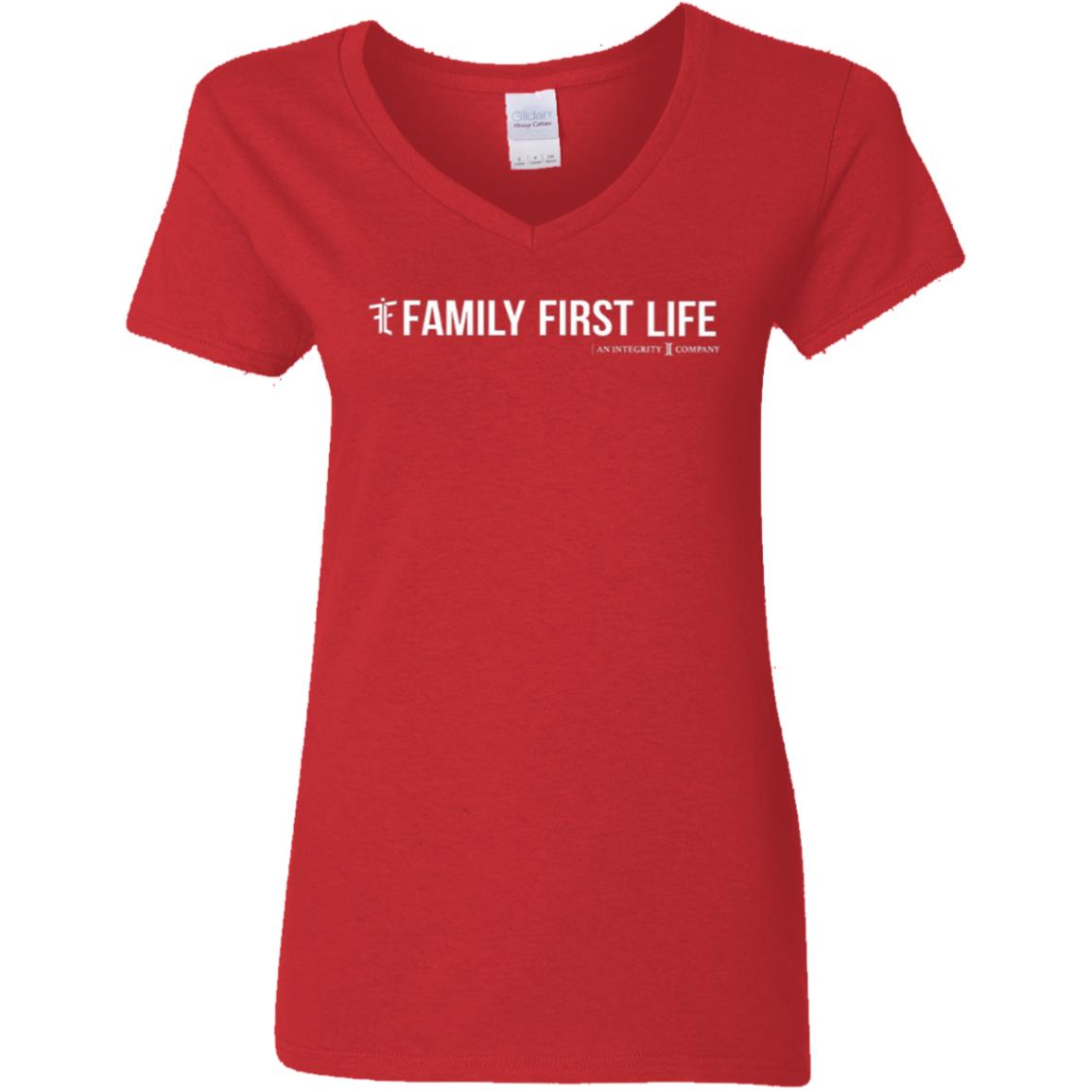 Family First Life Ladies' V-Neck T-Shirt