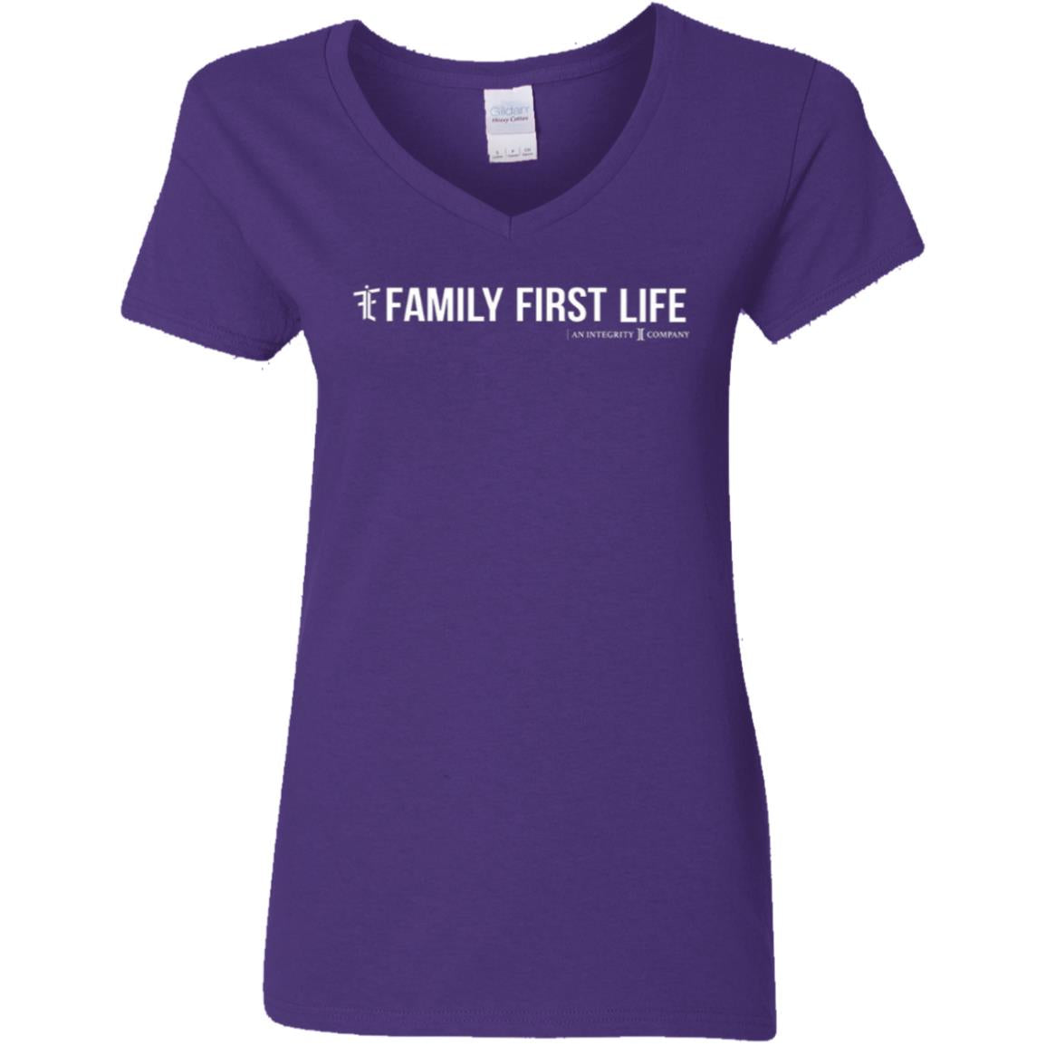 Family First Life Ladies' V-Neck T-Shirt
